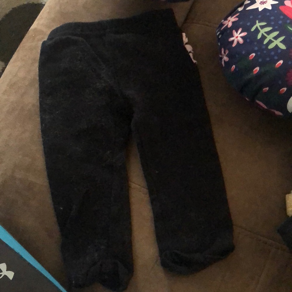 Black and pink with ruffle pants